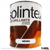 Esmalte Solintex Oleo Brillante 1/4 Gl NEGRO