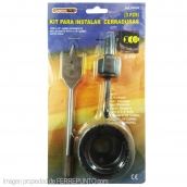 Kit para Instalar Cerraduras de Pomo Mecha Circular Abre Bocado