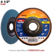 Disco Flap abrasivo 4 1/2" Grano 80 marca LEO