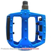 Pedal Tipo Plataforma Rosca Gruesa Aluminio AZUL por PAR