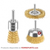 Juego de Cepillos de Alambre para Taladro de 3 piezas