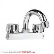 Llave para Lavamanos Doble Cromado de Bronce